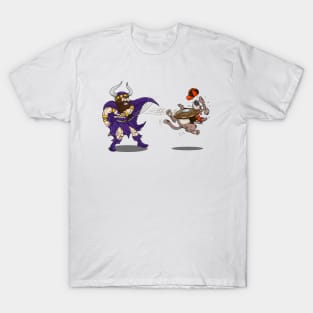 Minnesota Vikings Fans - Kings of the North vs Fetching Brown Dawgs T-Shirt